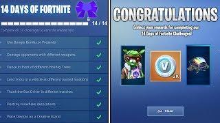 what happens when you COMPLETE every 14 Days of Fortnite Challenge Day 14 Reward Unlocked