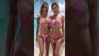 Omahu beach Hawaii girls in pink bikini on the beach #beachwalk #bikini #beach #model #wipeitdown