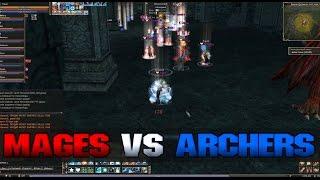 Lineage 2 Classic RU official - Gran Kain - Mystic Muse 76 PvP. Mages vs Archers