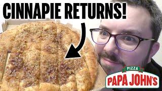 CINNAPIE HAS RETURNED Papa Johns Cinnapie Sticks Review