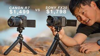 Canon R7 vs Sony FX30  Best video camera under $2k