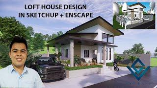 Loft House Design in Sketchup + Enscape I GV Envisions