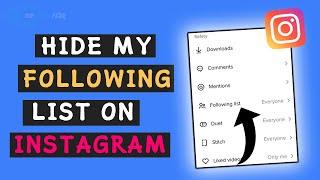 How to hide my following list on instagram 2023