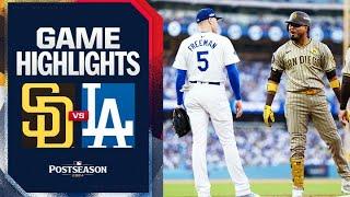 Padres Vs Dodgers NLDS Game 1 Highlights 10 5 24 MLB Highlights