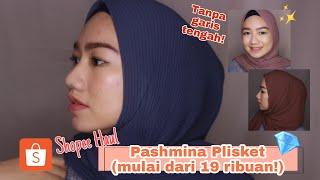 SHOPEE HAUL PASHMINA PLISKET UNTUK LEBARAN  murah bangetttt 