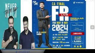 CA Final FR Regular Batch  As Per New Syllabus  Full Details