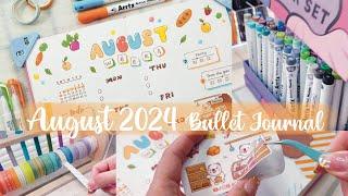  August 2024 Groceries Themed Bullet Journal Setup  Ft. ARRTX Acrylic Markers {draw & review}