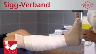 Sigg-Verband anlegen - Kompressionsverband mit Kurzzugbinde  DRACO