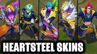 All New HEARTSTEEL Skins Spotlight Kayn Yone Aphelios Ezreal Sett KSante League of Legends