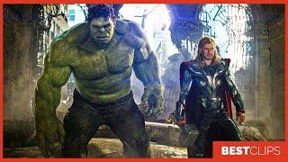 Hulk Punches Thor - Avengers vs Chitauri Army - Final Battle Scene  The Avengers Movie CLIP 4K