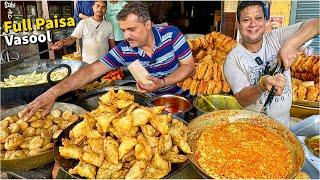 20- Punjabi Street Food India  Amritsari Gold Bhurji Ram Chole Samose