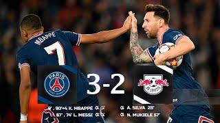 Messi-Mbappé The Duo  PSG vs RB Leipzig 3-2  UEFA CHAMPIONS LEAGUE 2021-2022  Goals & Highlights