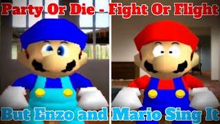 Party Or Die Fight Or Flight But Enzo and Mario Sing It FNF Sonic.exe Mod