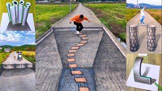 Amazing 3D Drawing Skill How To Draw 3D Artist Painting On The Road With Charcoal