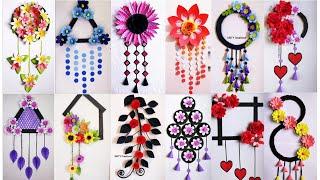 Diy 12 easy craft wallmate for room decoration   unique paper flower wallhanging  wall decor idea