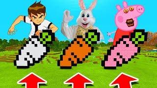 Minecraft PE  DO NOT CHOOSE THE WRONG CARROT Ben 10 Easter Bunny & Peppa Pig