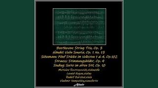 String Trio in E-Flat Major Op. 3 IV. Adagio Live