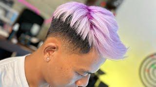 Hair color root violet