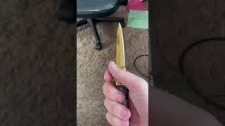 Knife showcase #9  “Stiletto”  Gold Bond