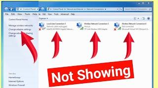 Wifi Adapter Icon not Showing in Change Adapter Settings in Windows 7 Total Blank  100% Solved