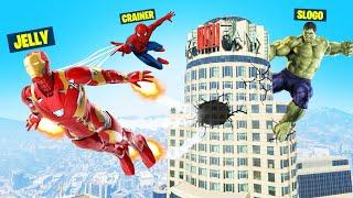 Playing SUPERHERO HUNTERS vs. SPEEDRUNNER In GTA 5