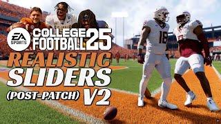 College Football 25 Dynasty Ready Sliders INCREDIBLE Gameplay Realistic Sliders v2 Release