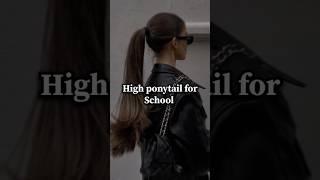 High ponytail for school #shorts #asthetic #trending #hairstyles #hairtutorial#schoolhairstyles #try