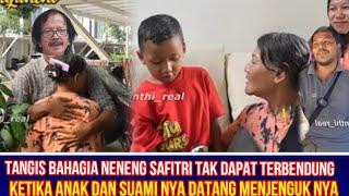 Tangis Bahagia Neneng Safitri Tak dapat Terbendung Ketika Anak Dan Suami nya Datang Menjenguknya