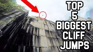 TOP 5 BIGGEST CLIFF JUMPS EVER  Best of Chase Reinford