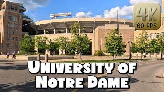 Driving Around University of Notre Dame Campus in 4k Video