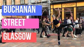 Attractive Buchanan Street 4K - Glasgow Walking Tour  Treadmill Video