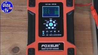 7 AŞAMALI AKÜ ŞARJ VE TAMİR CİHAZI FOXSUR SMART BATTERY CHARGER DESÜLFATÖR