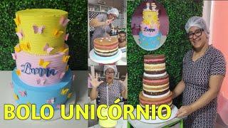 BOLO DE 3 ANDARES UNICÓRNIO #bolounicórnio #bolodeandar #bolode3andares