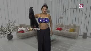 Model Lucky Expression Video  How to Wear Black Saree  Saree Draping Fashion  IQube