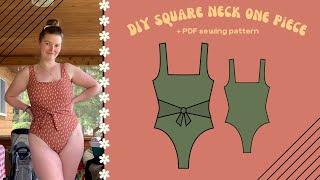 Sewing a Square Neck One Piece Swimsuit with Waist Ties  Frankie One Piece  Edgewater Avenue