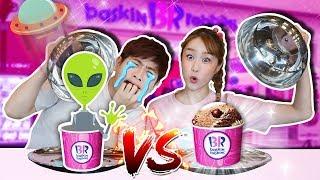 강이 VS 지니 배스킨라빈스31 아이스크림 복불복 랜덤 뽑기 챌린지 baskinrobbins Challenge - 지니