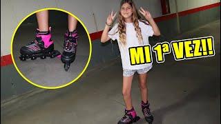 ¡MI PRIMERA VEZ EN PATINES  @Lucia Blanco Oficial  Pretend Play Skates