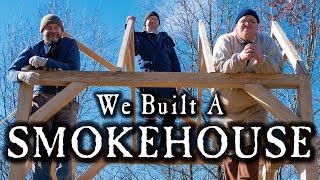 Primitive Smokehouse Built By Hand - Townsends Wilderness Homestead