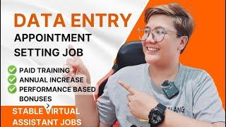 DATA ENTRY JOB FOR BEGINNERS  APPOINTMENT SETTING  $3 TO $5 PER HOUR  WORK FROM HOME REMOTE WORK