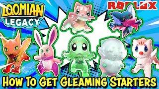 How To Get FREE *GLEAMING* STARTERS in Loomian Legacy Roblox - Rare Beginner Loomians