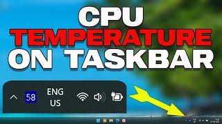 How to Show CPU temperature on Taskbar in Windows