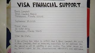 How To Write A Visa Financial Support Letter Step by Step Guide  Writing Practices