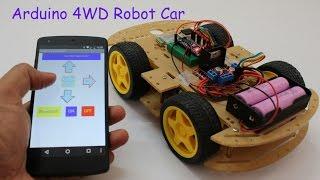 Smartphone Controlled Arduino 4WD Robot Car  Part - II 