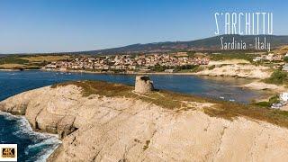  4K drone video of SArchittu Sardinia Italy.