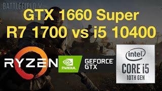 Ryzen 7 1700 vs i5 10400 with GTX 1660 Super Gaming Test - 1080p in 6 Games