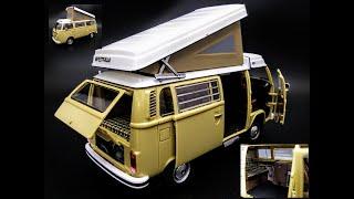 VW Volkswagen T2 Camper Bus Van RV Kombi 124 Scale Model How To Decals Paint Assemble Vanagon 07676