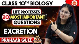 Top 20 MCQs from Excretion  how do organisms reproduce