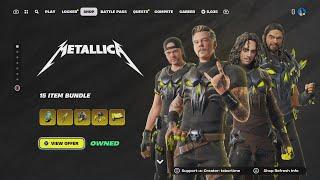 Metallica Item Shop Full Bundle GAMEPLAY In Fortnite 100% WORTH Buying Heres Why