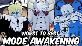 Every Mode Awakening RANKED From TERRIBLE To BROKEN  Shindo Life Mode Tier List