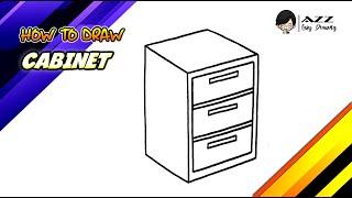 How to draw a Cabinet step by step